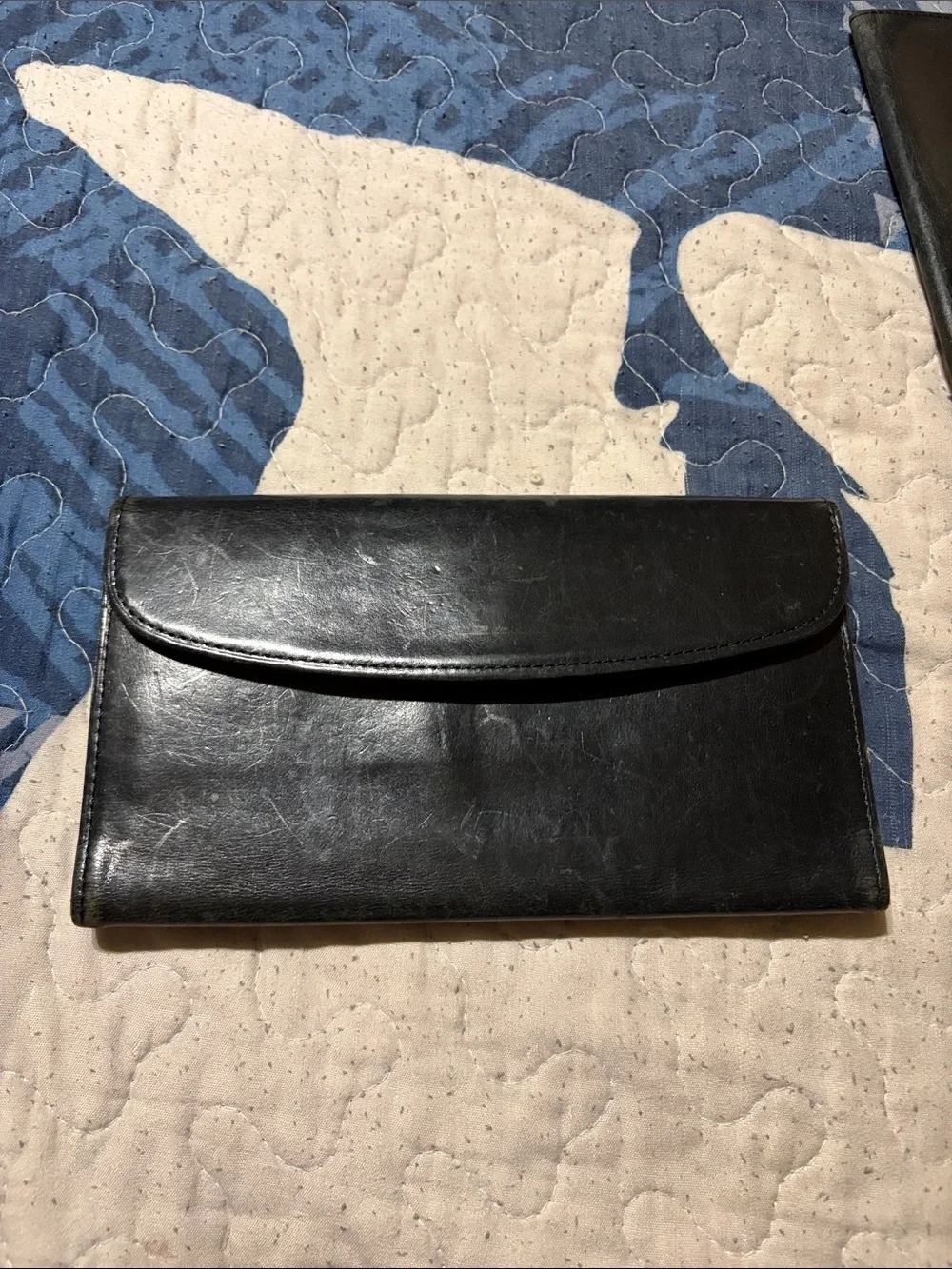 Coach Black Leather Men's Zip Wallet with Exterior Pocket